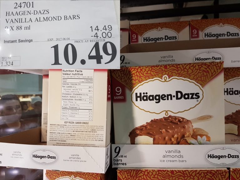 Haagen Dazs Vanilla Almond Bars X Ml Instant Savings