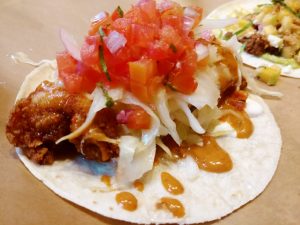 Fried chicken taco, la carnita