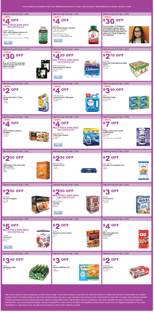 Costco Flyer sales aug 26th - Sept. 1st