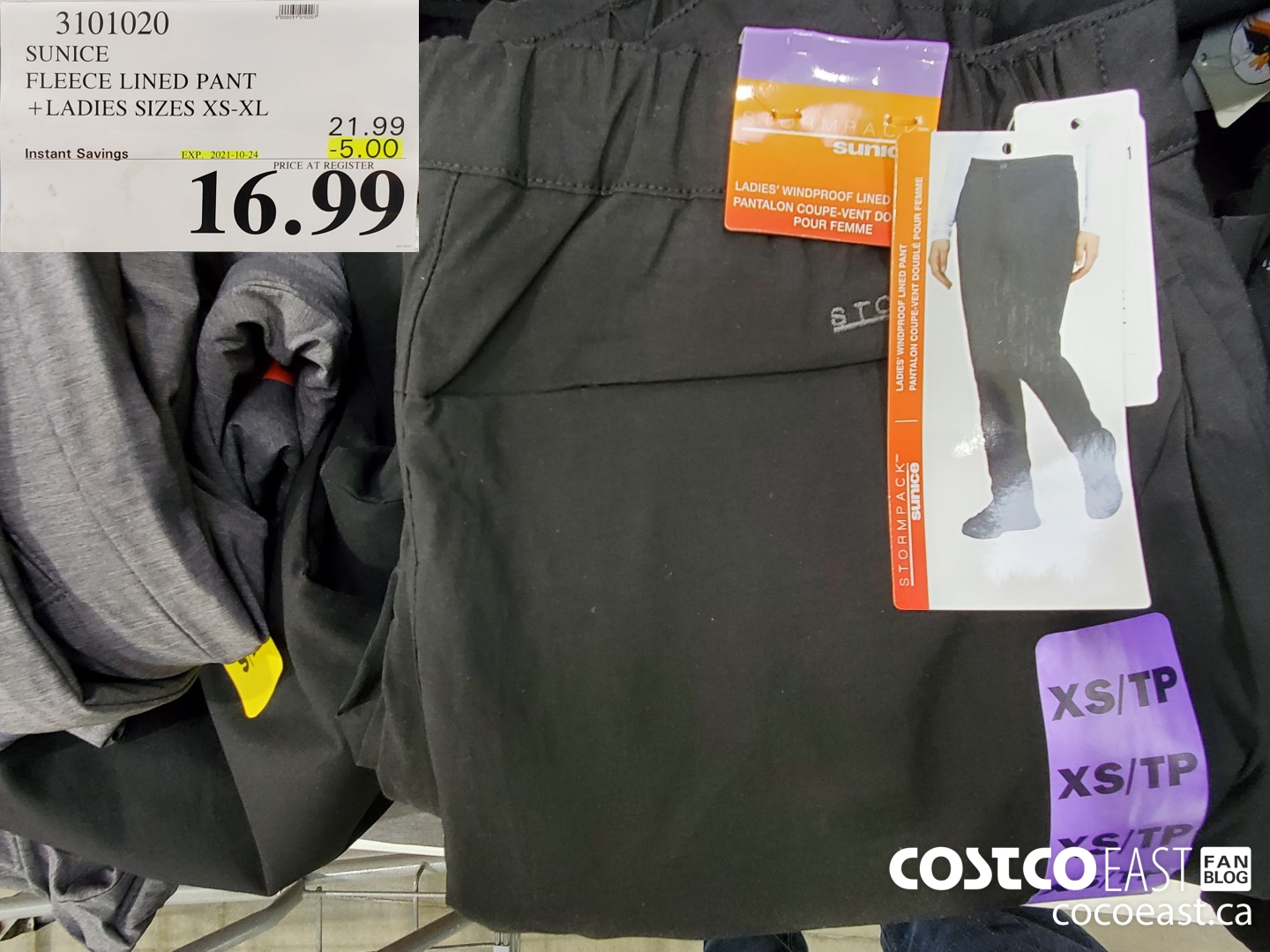 3101019 SUNICE FLEECE LINED PANT LADIES SIZES XS XL 21 99 - Costco East Fan  Blog