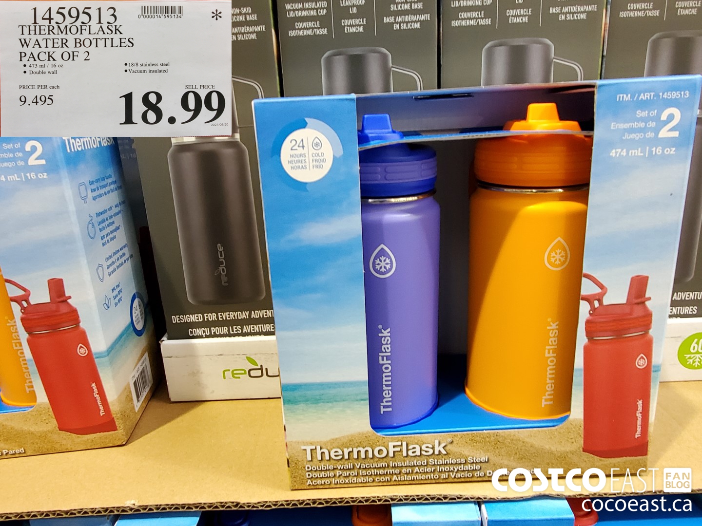 Thermoflask 16 oz. stainless steel water bottle 2-pack @ Costco in-store  only = $13.99