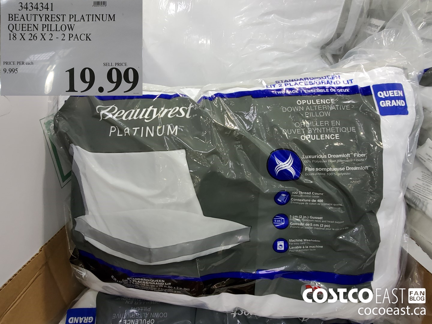 Beautyrest platinum shop pillow costco