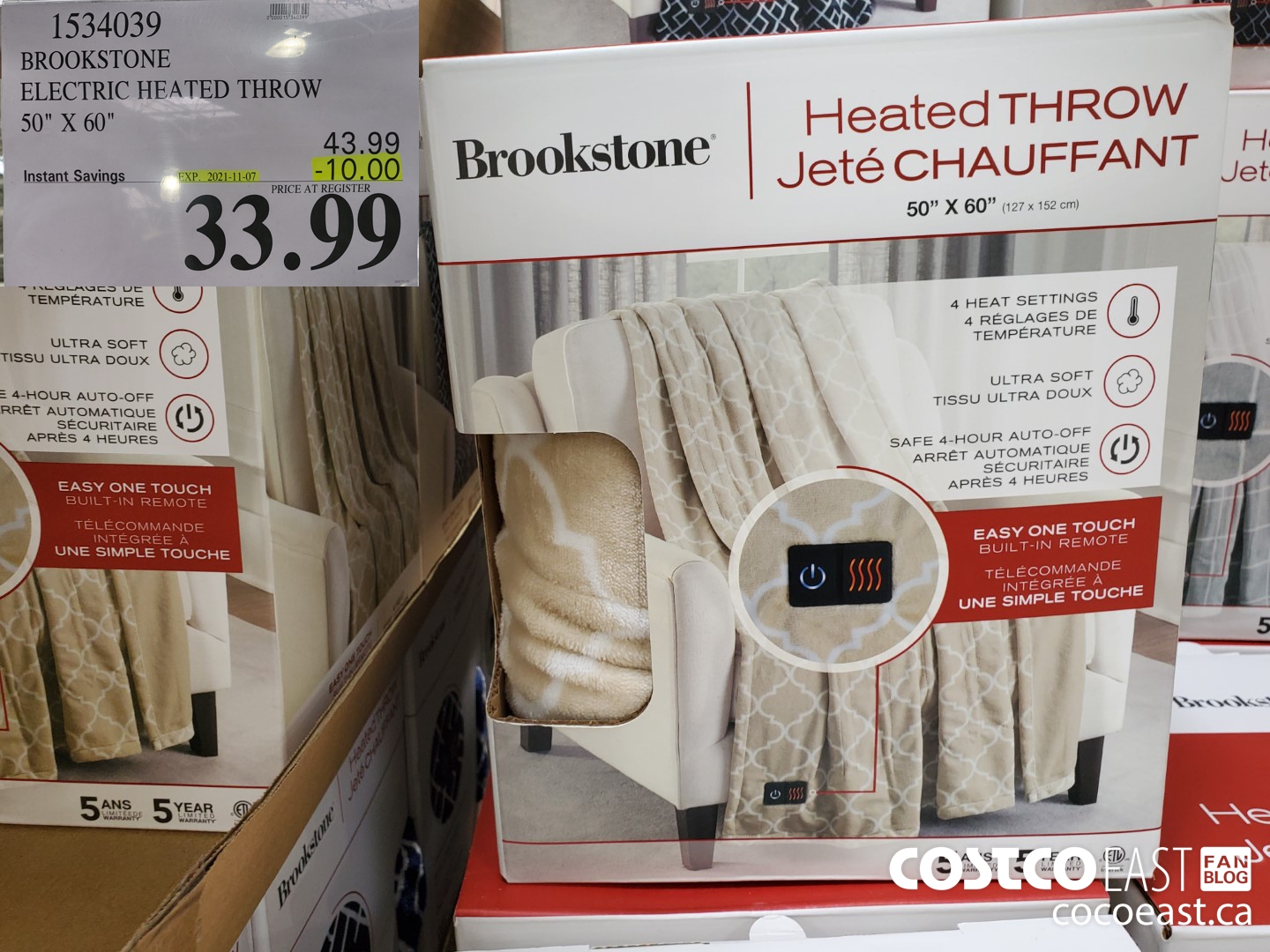 Brookstone heated throw costco canada sale