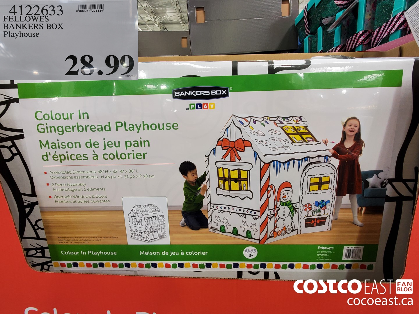 4122633 FELLOWES BANKERS BOX Playhouse $28.99