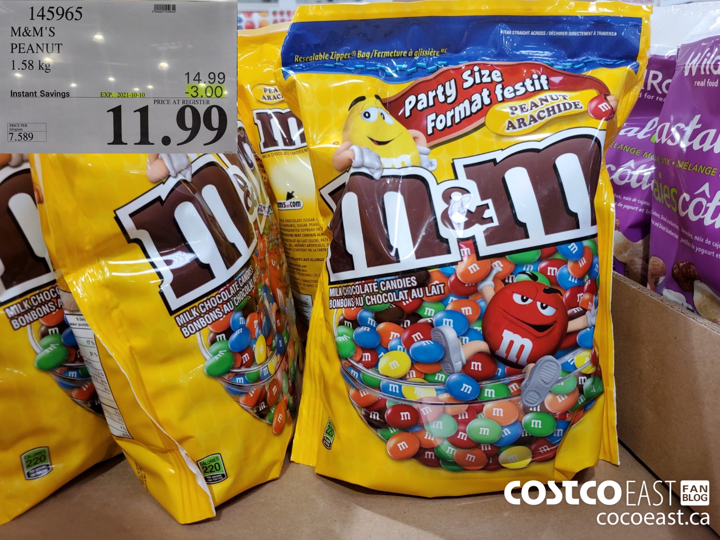 Costco] [Costco West] 1.58 kg M&M's Peanut Milk Chocolate - $11.99