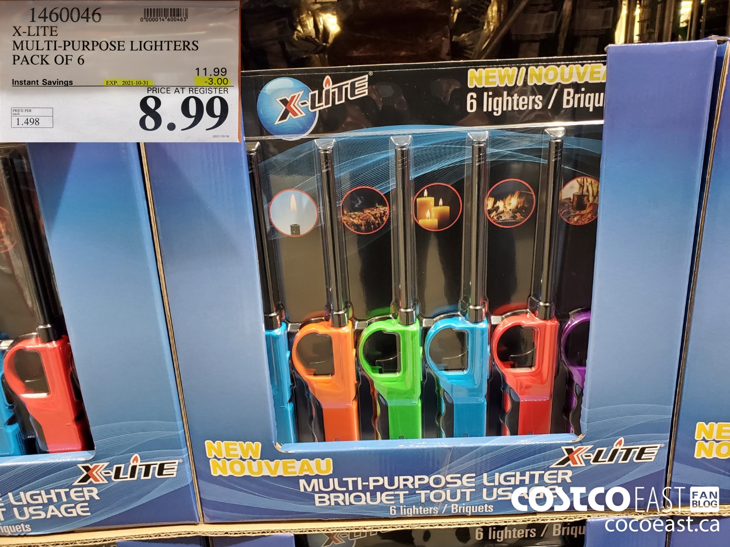 1460046 X-LITE MULTI- PURPOSE LIGHTERS PACK OF 6 ($3.00 INSTANT SAVINGS EXPIRES ON 2021-10-31) $8.99