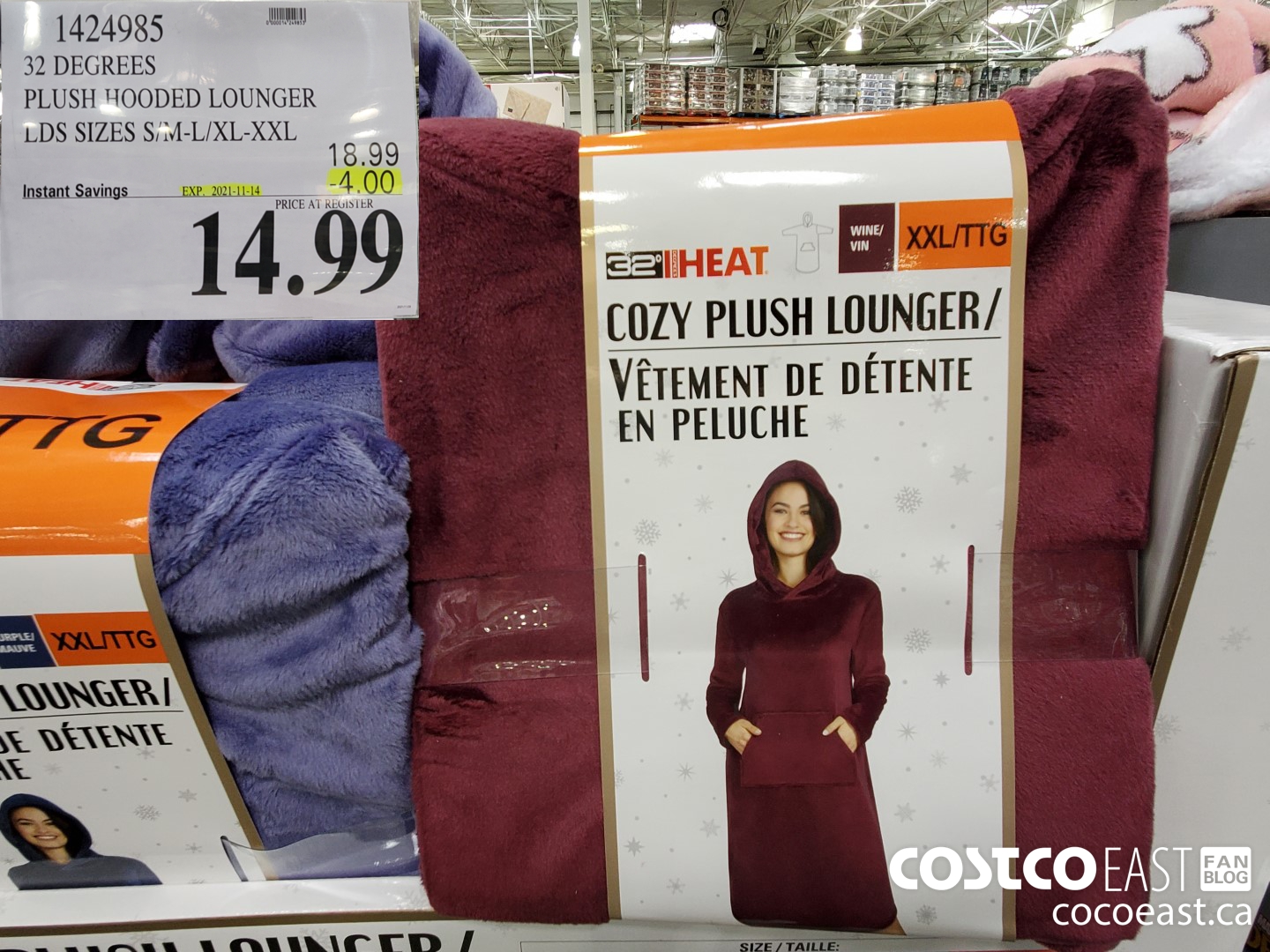 🌡️32 Degrees Ladies' Hooded Lounger on clearance now on Costco