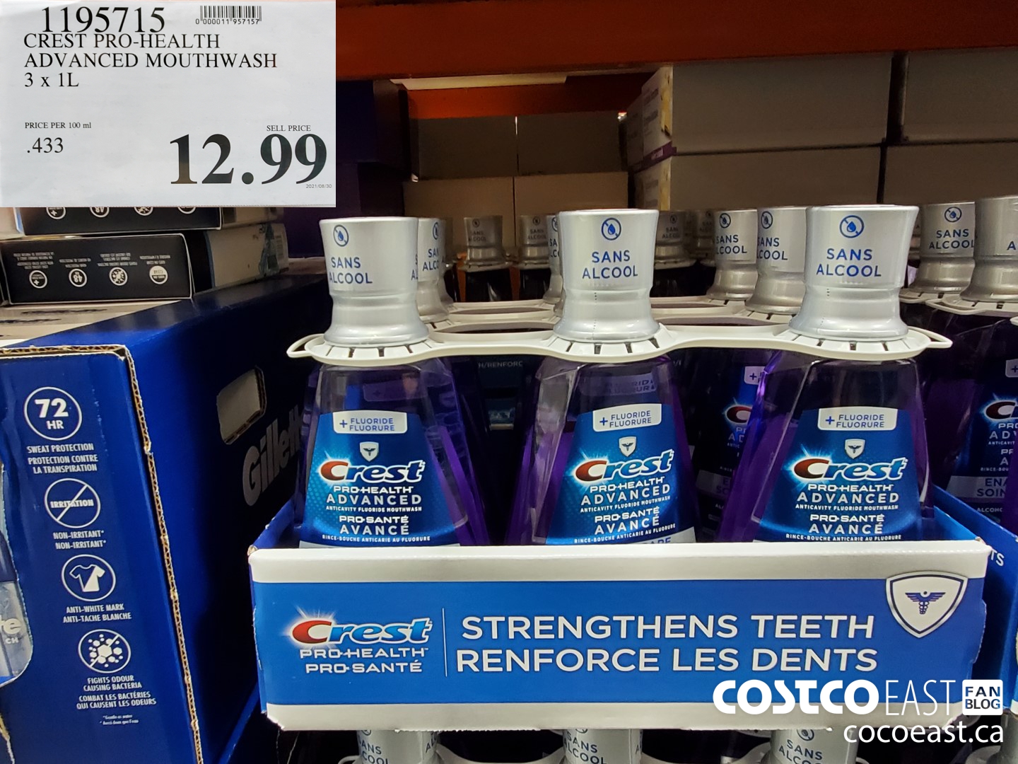 1195715 CREST PRO-HEALTH ADVANCED MOUTHWASH 3 X 1L $12.99