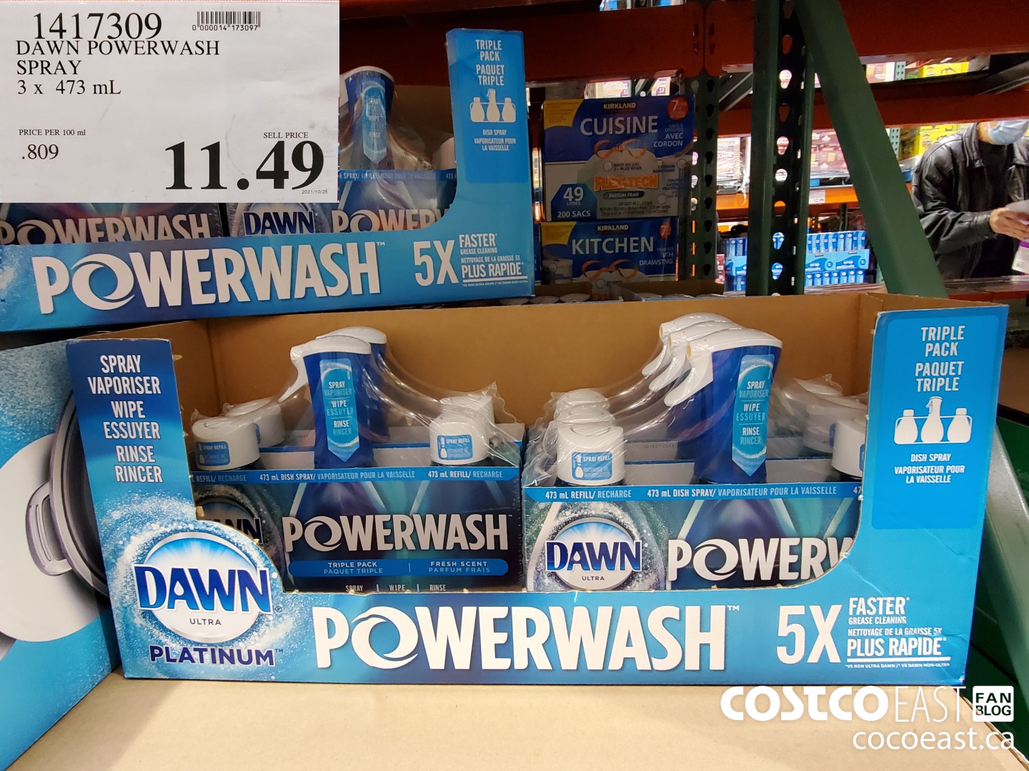 1417309 DAWN POWERWASH VALUE PACK 3 x 473 mL $11.49