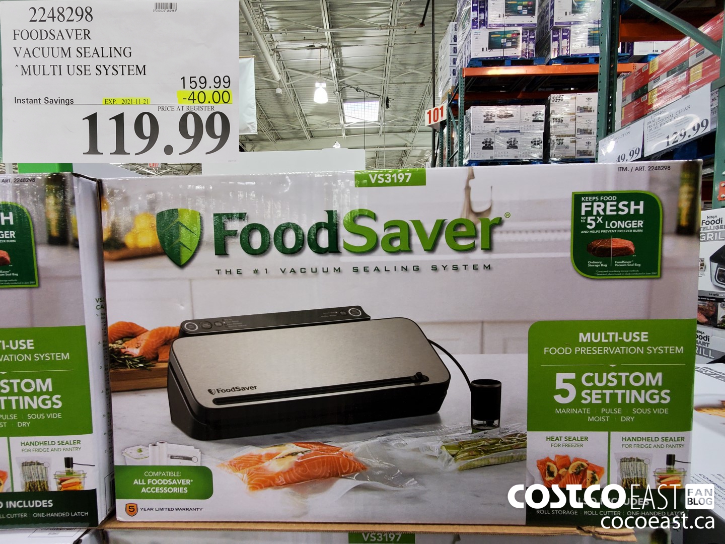 New Kirkland Vacuum Sealer bags are half the cost per square foot as the  FoodSaver brand. Nice! : r/Costco