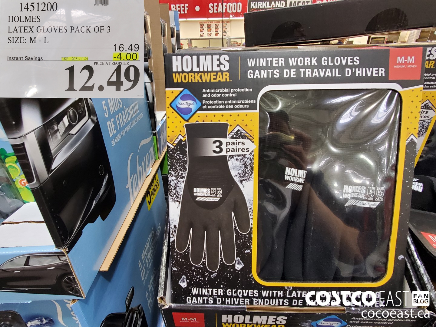 1451200 HOLMES LATEX GLOVES PACK OF 3 SIZE: M - L ($4.00 INSTANT SAVINGS EXPIRES ON 2021-11-21) $12.49