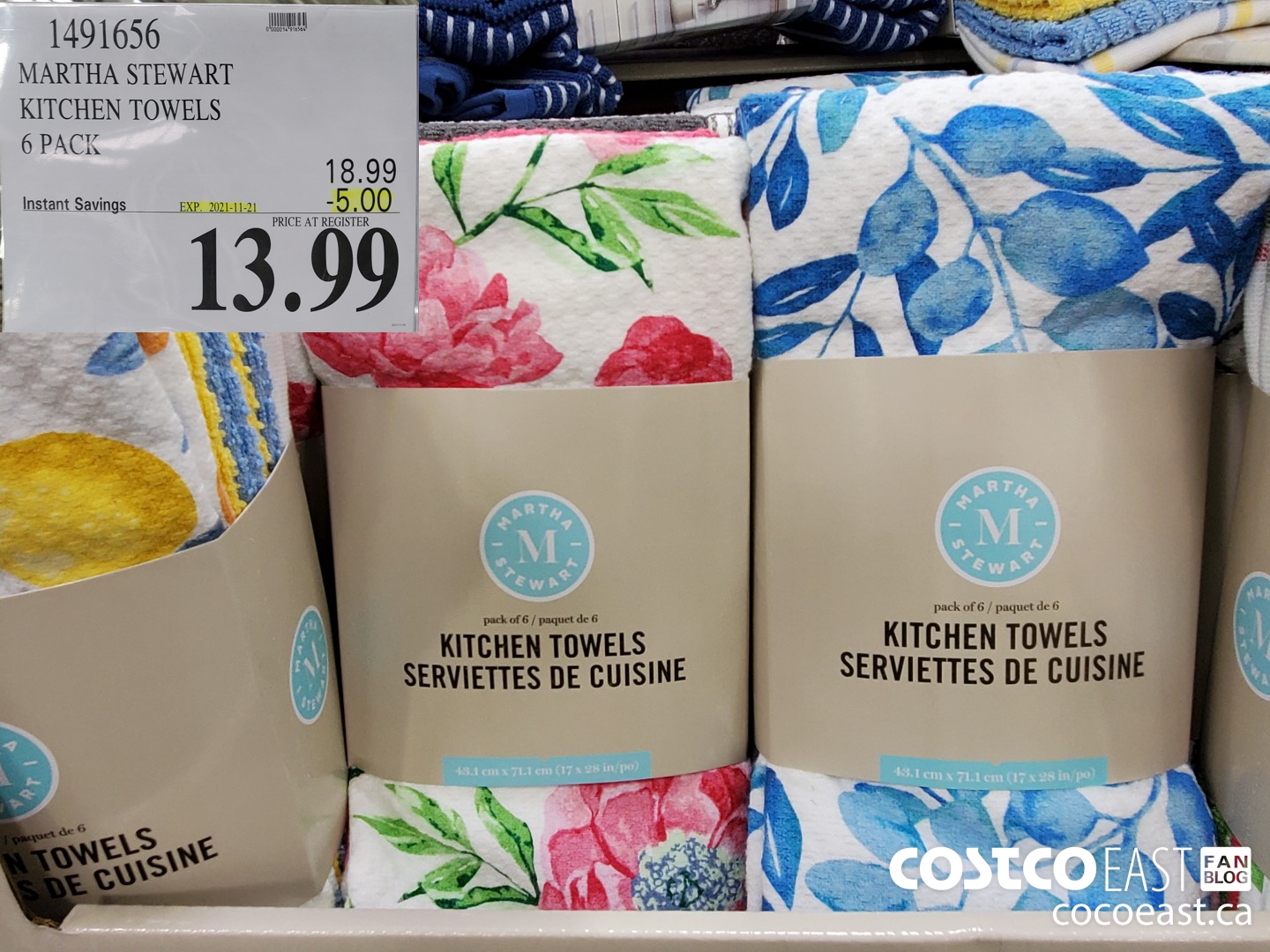 149656 MARTHA STEWART KITCHEN TOWELS 6 PACK 5 00 INSTANT SAVINGS EXPIRES ON  2021 10 31 14 99 - Costco East Fan Blog