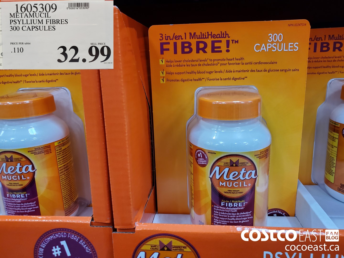 1605309 METAMUCIL PSYLLIUM FIBRES 300 CAPSULES $32.99