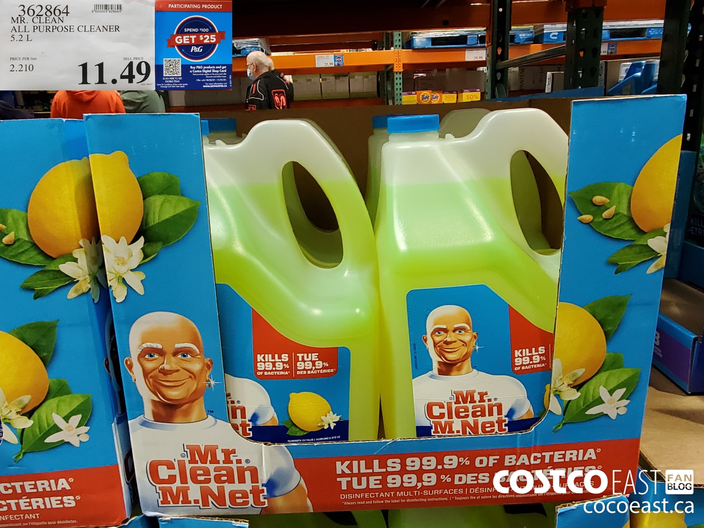 362864 MR. CLEAN ALL PURPOSE CLEANER 5.2 L $11.49