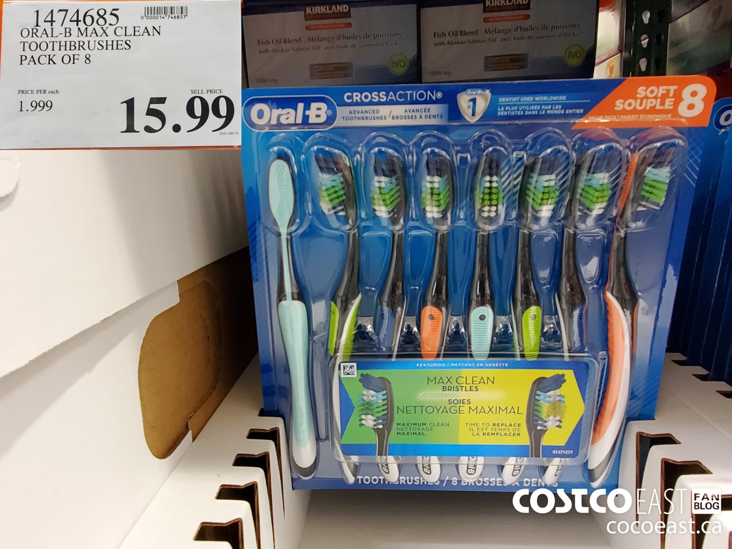 1474685 ORAL-B MAX CLEAN TOOTHBRUSHES PACK OF 8 $15.99