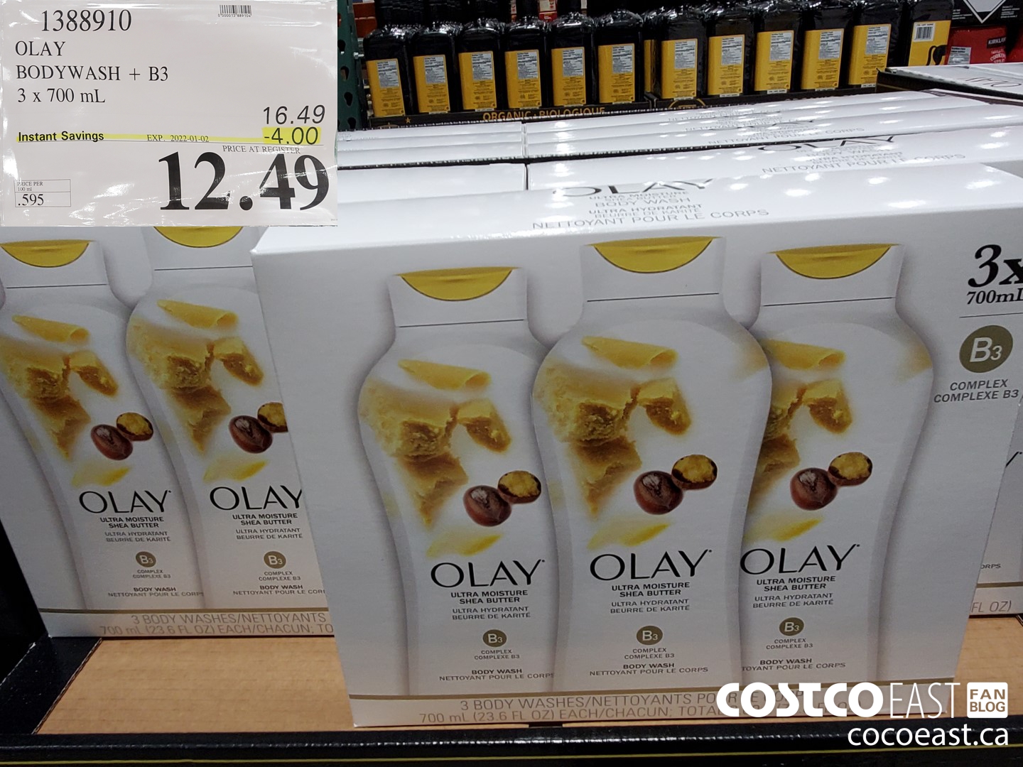 1388910 OLAY BODYWASH + B3 3 X 700 ML ($4.00 INSTANT SAVINGS EXPIRES ON 2022-01-02) $12.49
