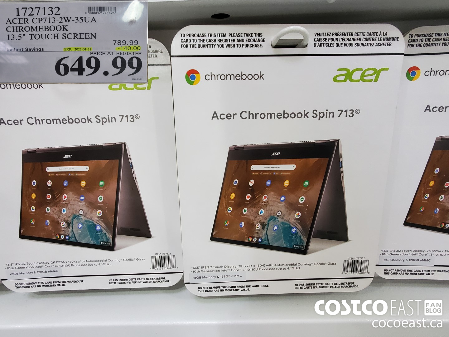 1727132 ACER CP713-2W-35UA CHROMEBOOK 13.5