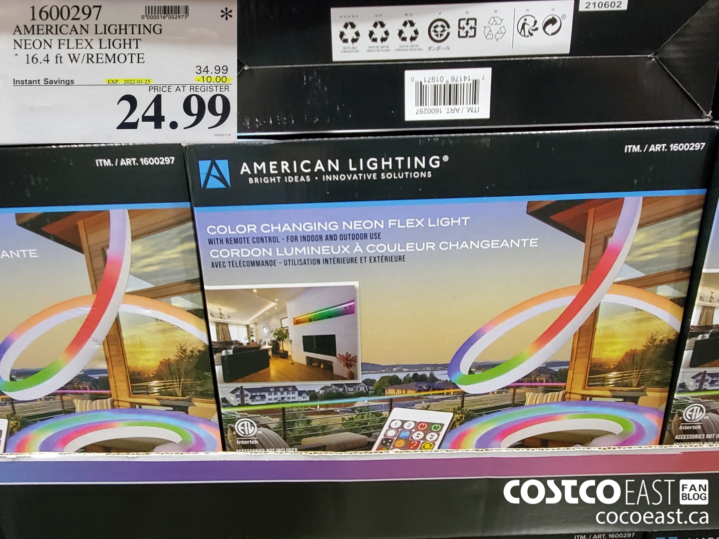 1600297 AMERICAN LIGHTING NEON FLEX LIGHT 16.4 ft W/REMOTE  ($10.00 INSTANT SAVINGS EXPIRES ON 2022-01-25) $24.99