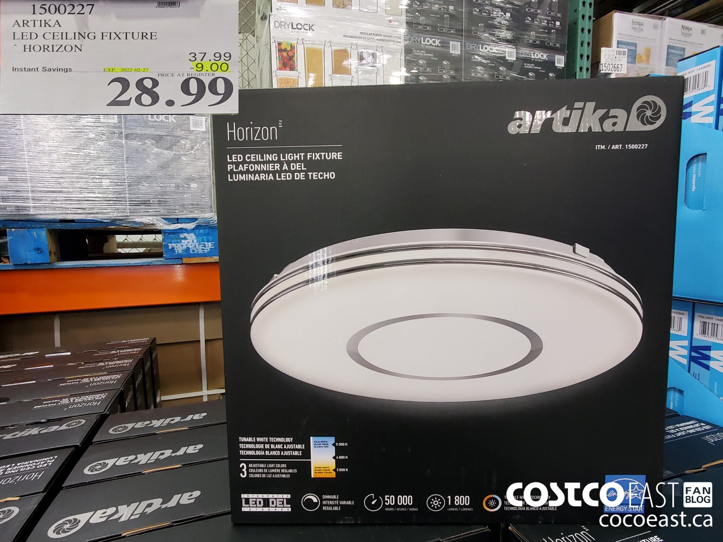 1500227 ARTIKA LED CEILING FIXTURE HORIZON ($9.00 INSTANT SAVINGS EXPIRES ON 2022-02-27) $28.99