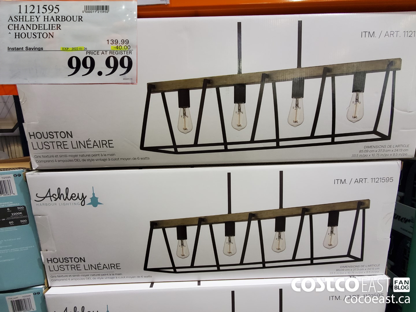 1121595 ASHLEY HARBOUR CHANDELIER ~ HOUSTON ($40.00 INSTANT SAVINGS EXPIRES ON 2022-01-26) $99.99