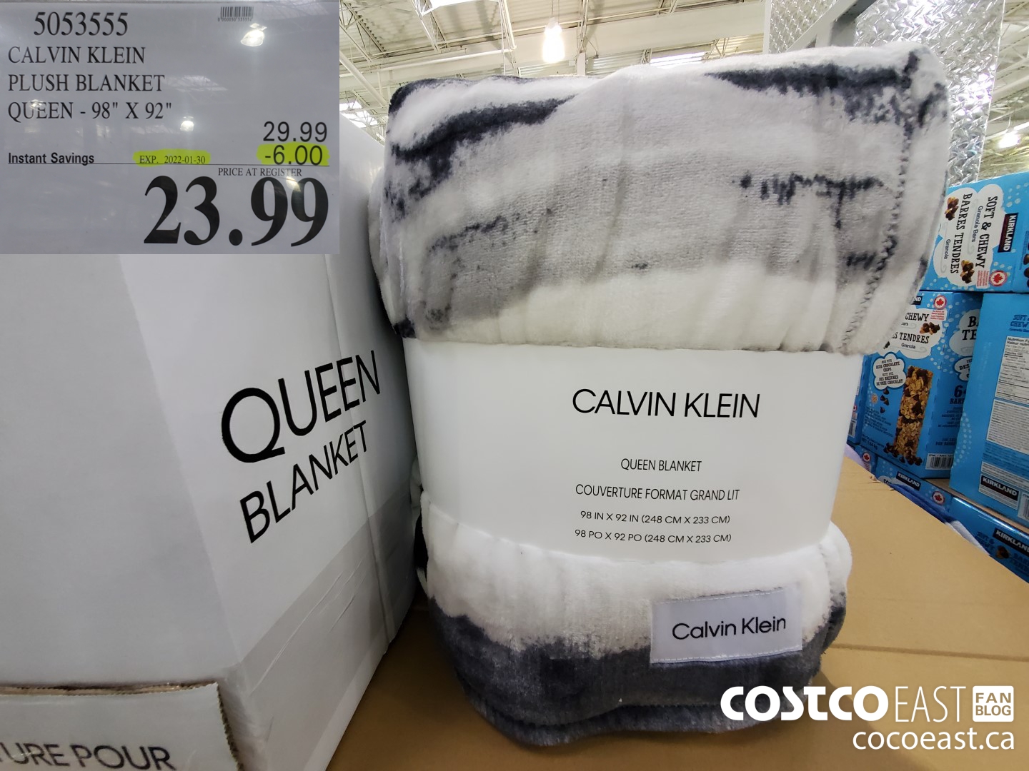 5053555 CALVIN KLEIN PLUSH BLANKET QUEEN - 98