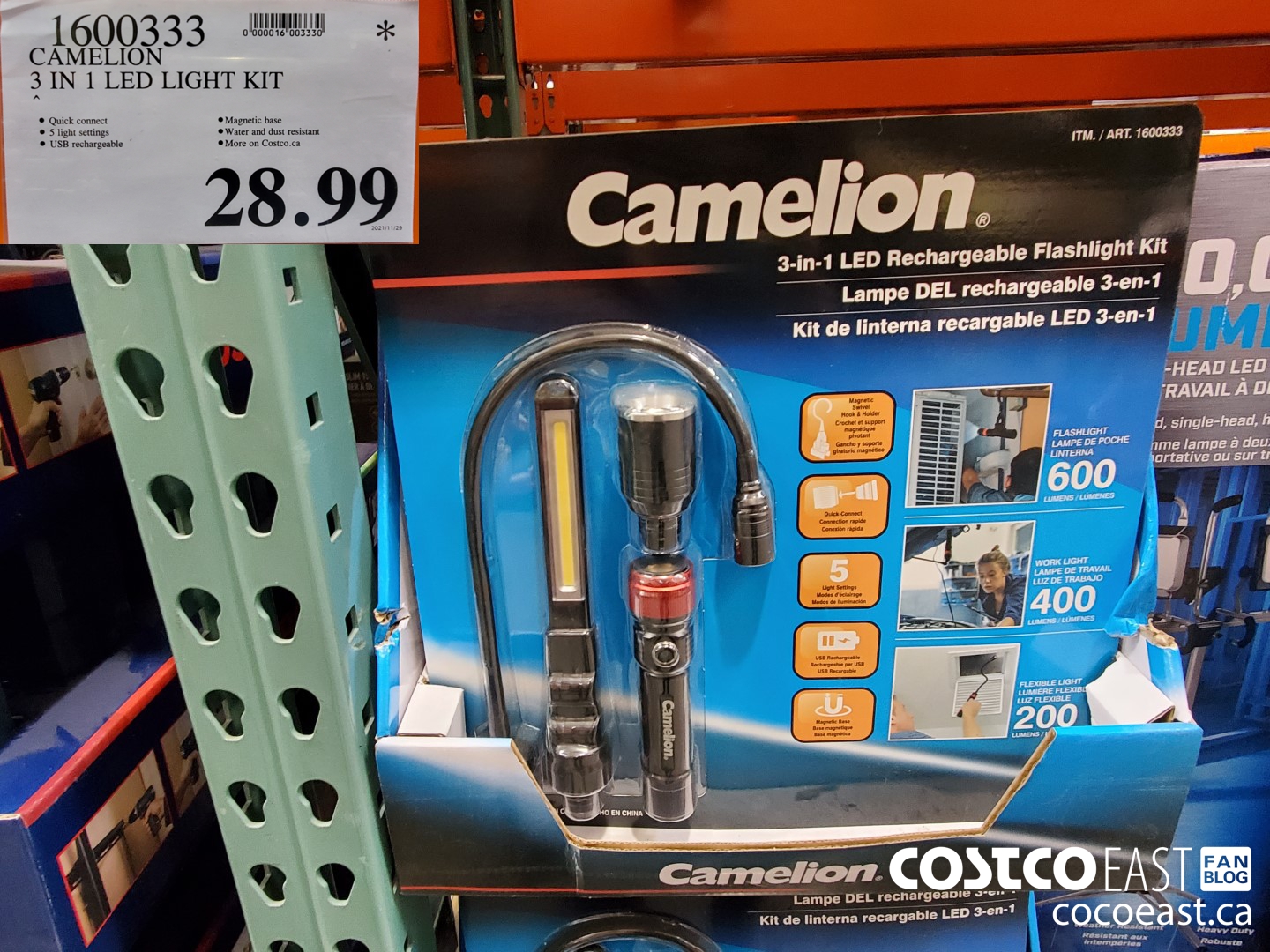 1600333 CAMELION 3 IN 1 LED LIGHT KIT  $28.99