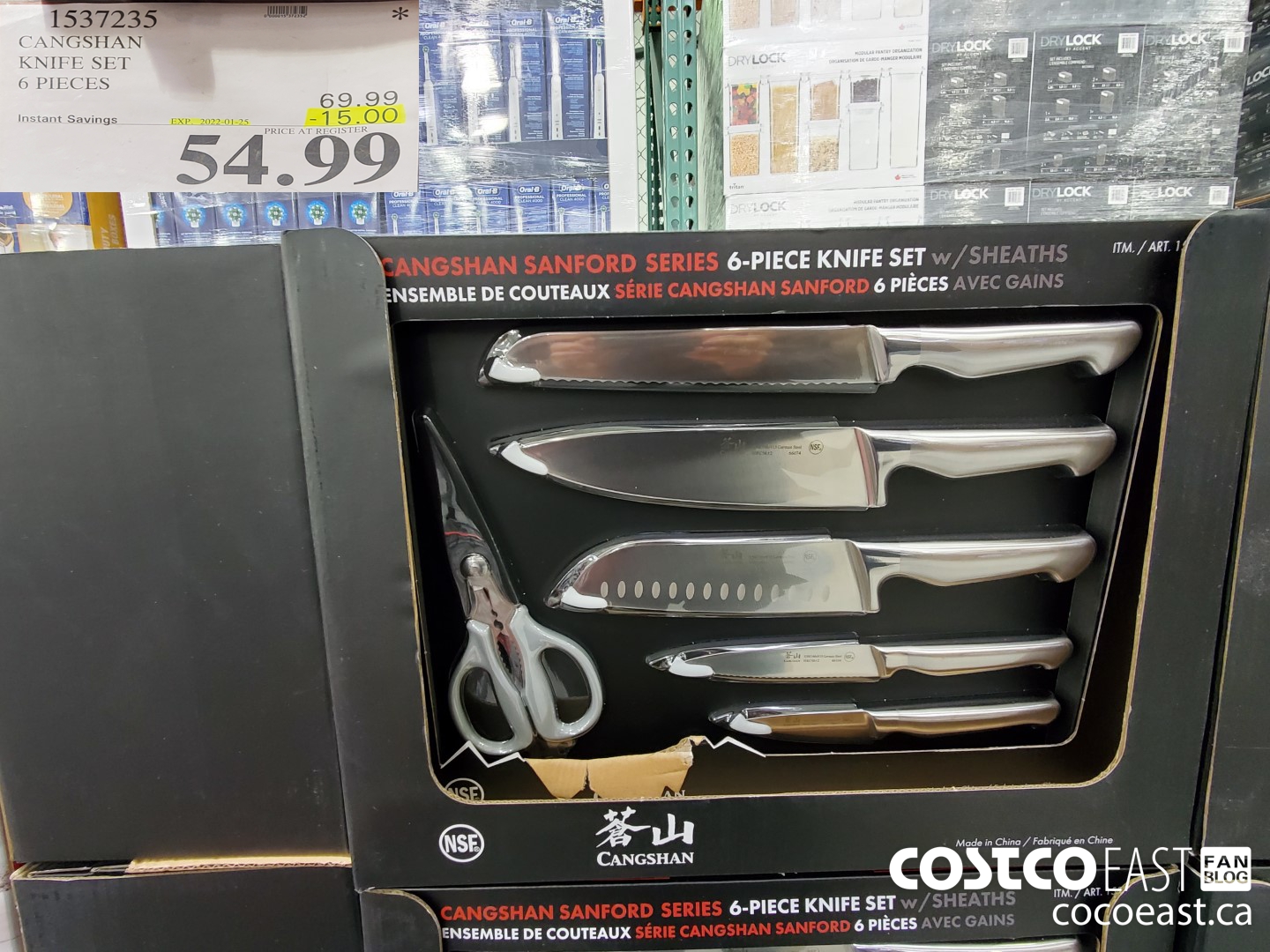 1537235 CANGSHAN KNIFE SET 6 PIECES ($15.00 INSTANT SAVINGS EXPIRES ON 2022-01-25) $54.99