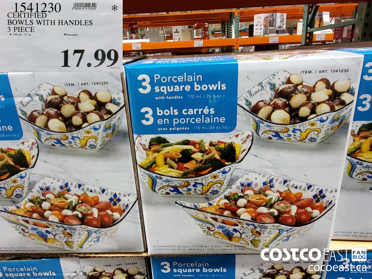 1541230 CERTIFIED BOWLS WITH HANDLES 3 PIECE $17.99