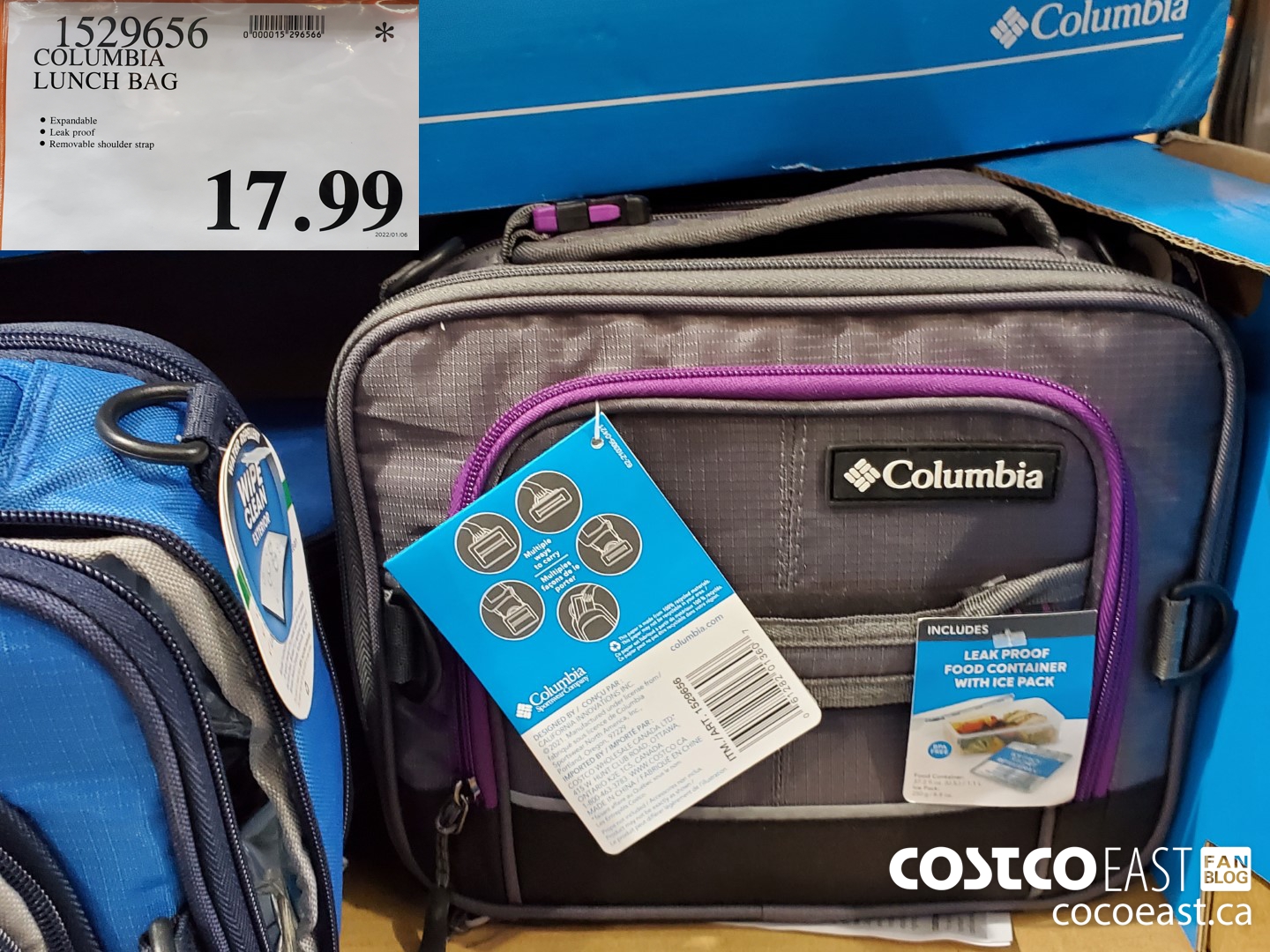 1529656 COLUMBIA LUNCH BAG $17.99
