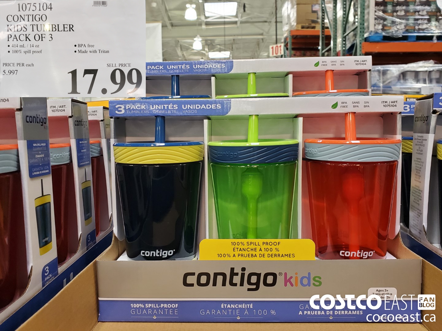 Contigo Kids Tumblers 3-Pack Only $11.99 at Costco, Spill-Proof & BPA-Free