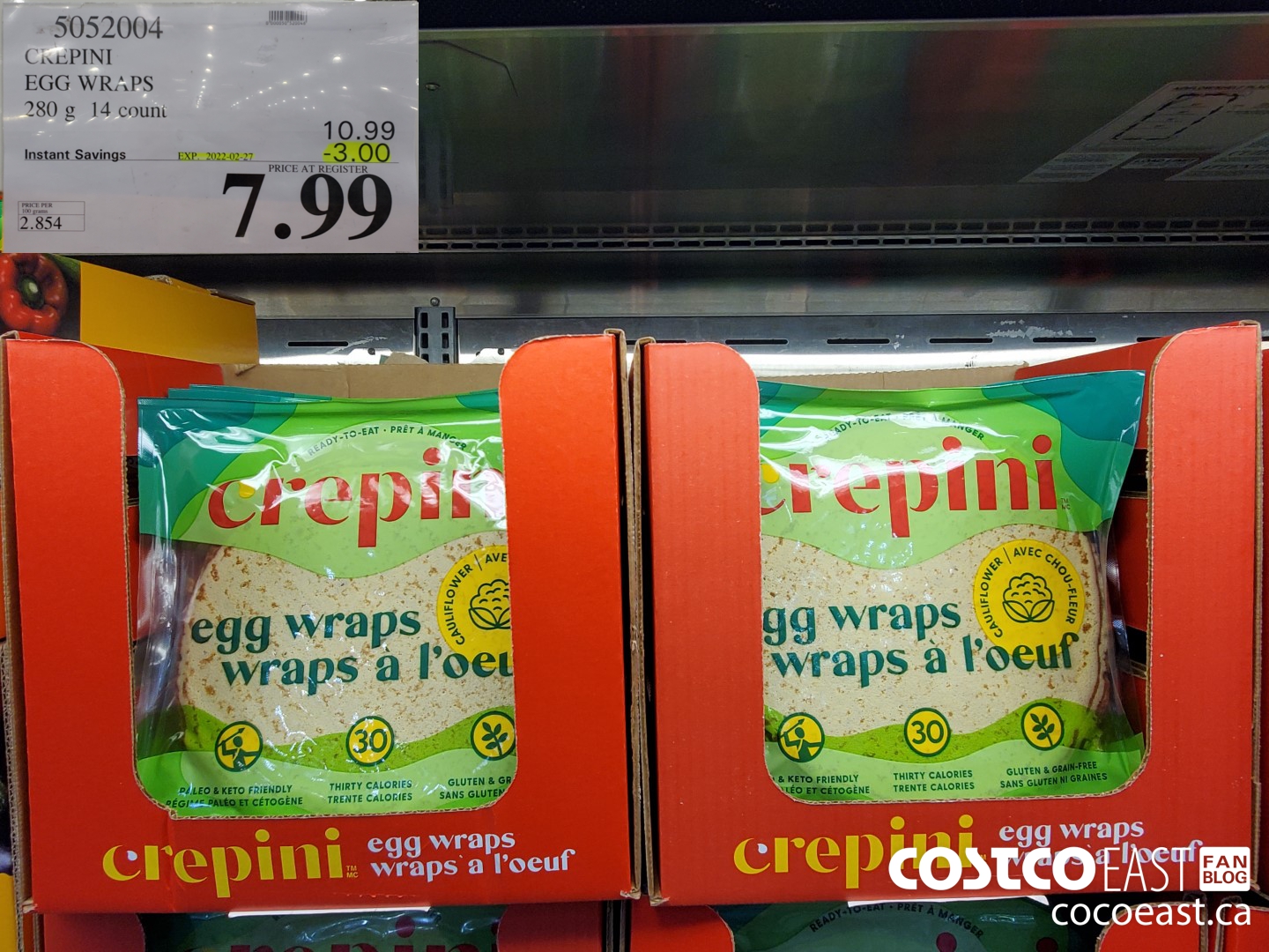 5052004 CREPINI EGG WRAPS 280 G ($3.00 INSTANT SAVINGS EXPIRES ON 2022-02-27) $7.99