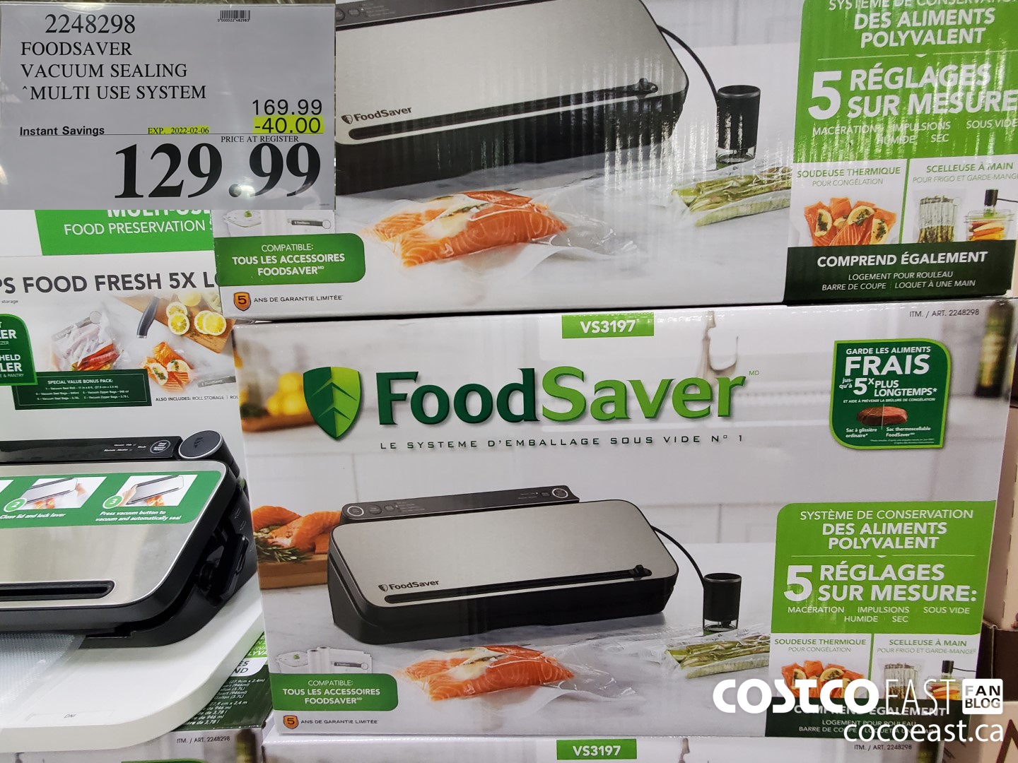 2248298 FOODSAVER VACUUM SEALING “MULTI USE SYSTEM ($40.00 INSTANT SAVINGS EXPIRES ON 2022-02-06) $129.99