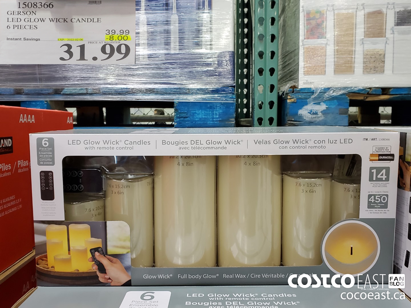 1508366 GERSON LED GLOW WICK CANDLE 6 PIECES ($8.00 INSTANT SAVINGS EXPIRES ON 2022-02-06) $31.99