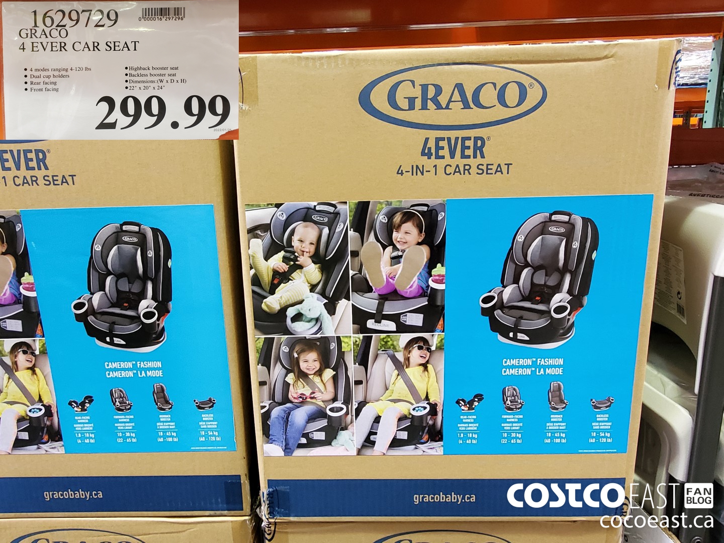1629729 GRACO 4 EVER CAR SEAT $299.99