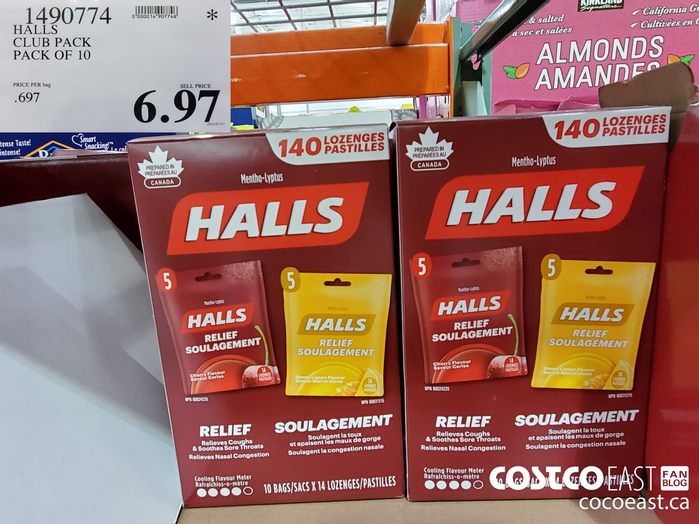 1490774 HALLS CLUB PACK PACK OF 10 $6.97