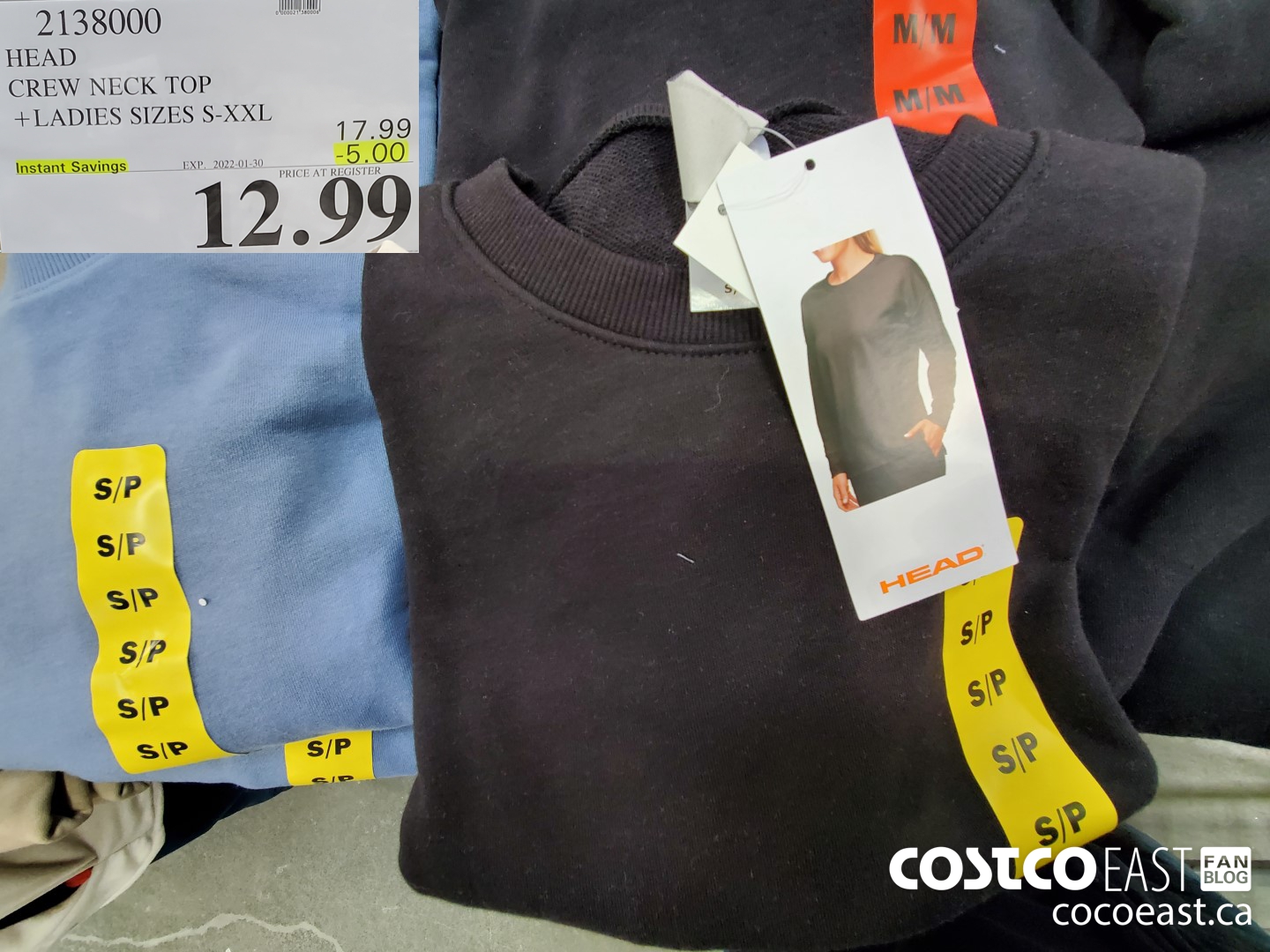 2138000 HEAD CREW NECK TOP +LADIES SIZES S-XXL ($5.00 INSTANT SAVINGS EXPIRES ON 2022-01-30) $12.99