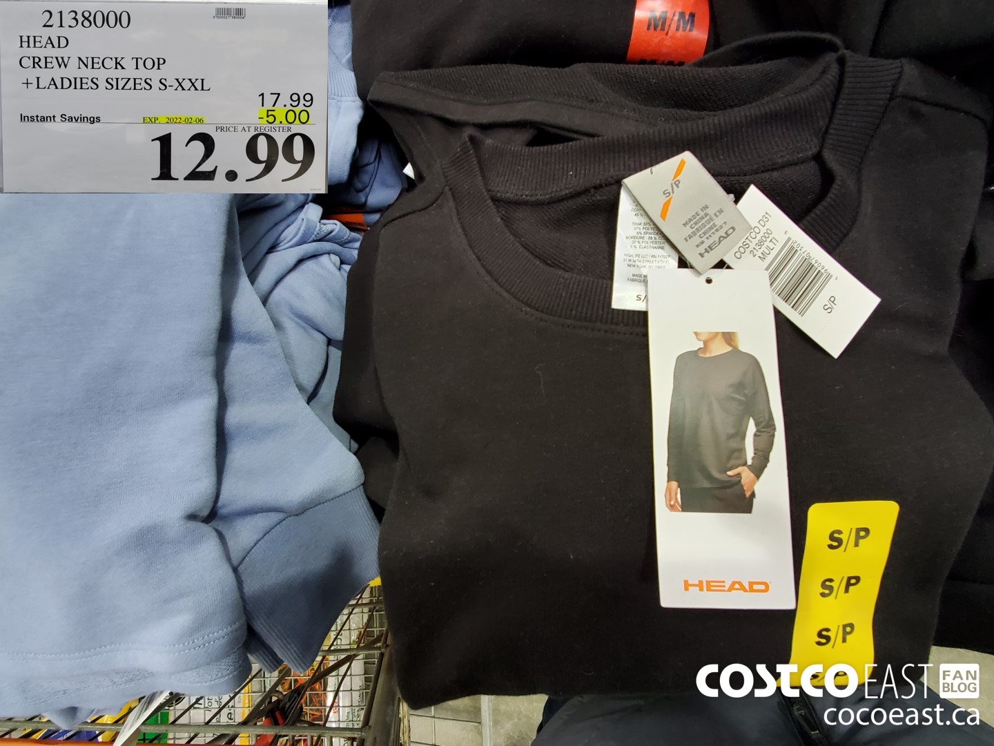 2138000 HEAD CREW NECK TOP +LADIES SIZES S-XXL ($5.00 INSTANT SAVINGS EXPIRES ON 2022-02-06) $12.99