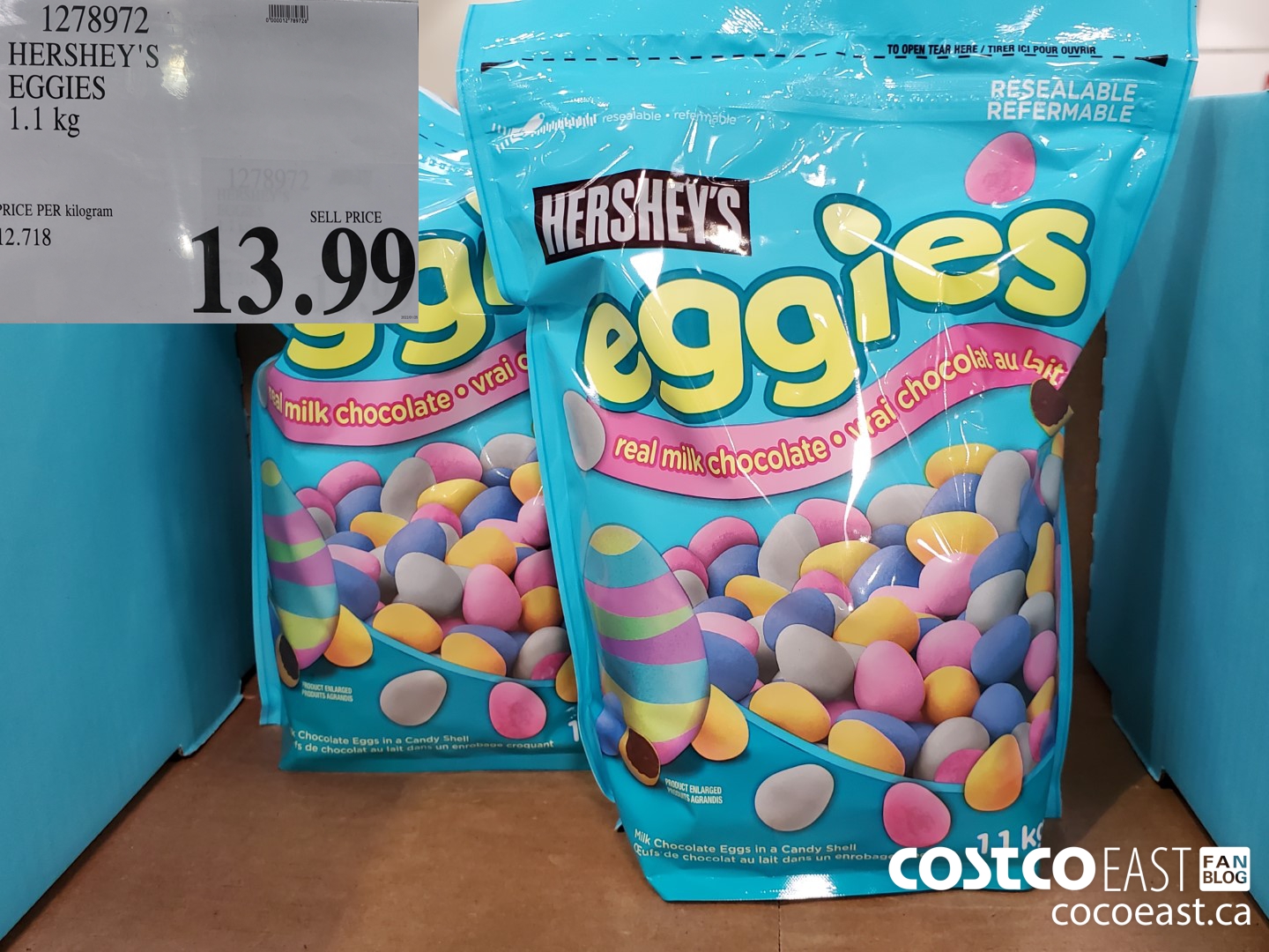 1278972 HERSHEY'S EGGIES 1.1 kg $13.99