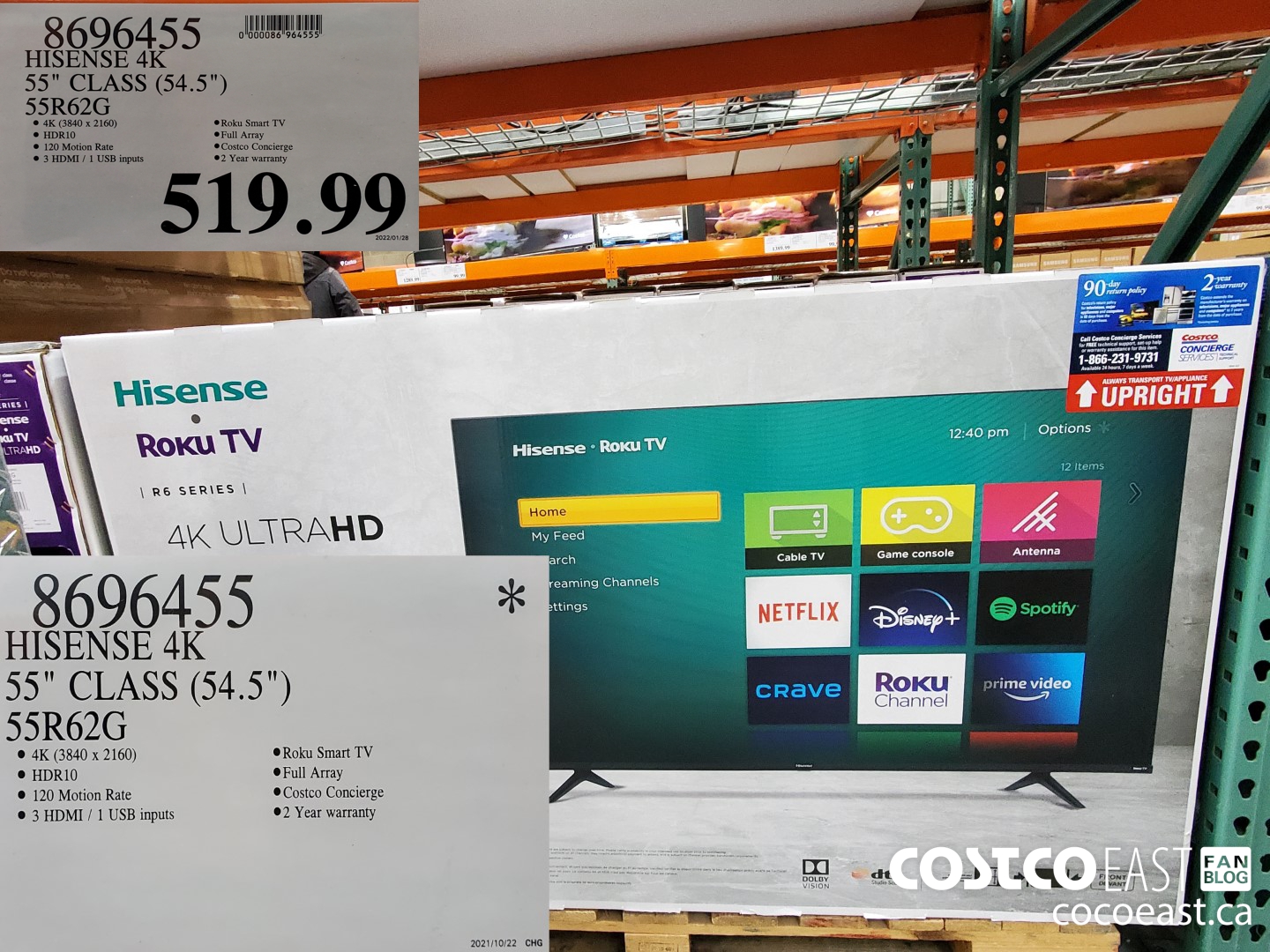 8696455 HISENSE 4K 55