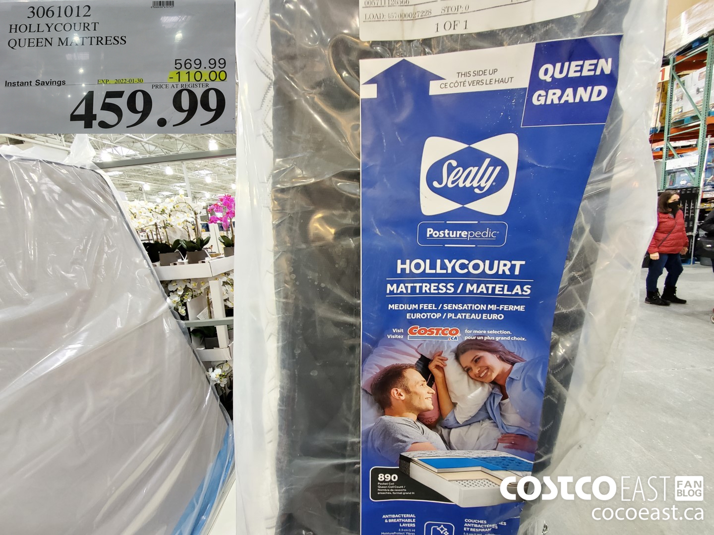3061012 HOLLYCOURT QUEEN MATTRESS 2022+01-30 ($110.00 INSTANT SAVINGS) $459.99