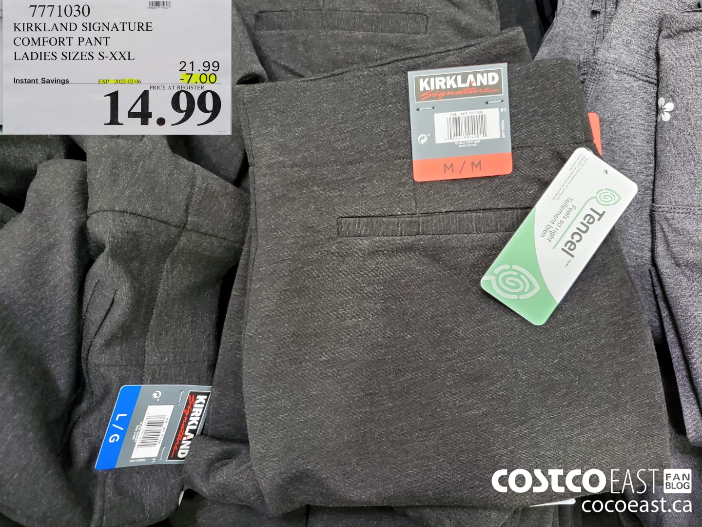 7771030 KIRKLAND SIGNATURE COMFORT PANT LADIES SIZES S-XXL ($7.00 INSTANT SAVINGS EXPIRES ON 2022-02-06) $14.99