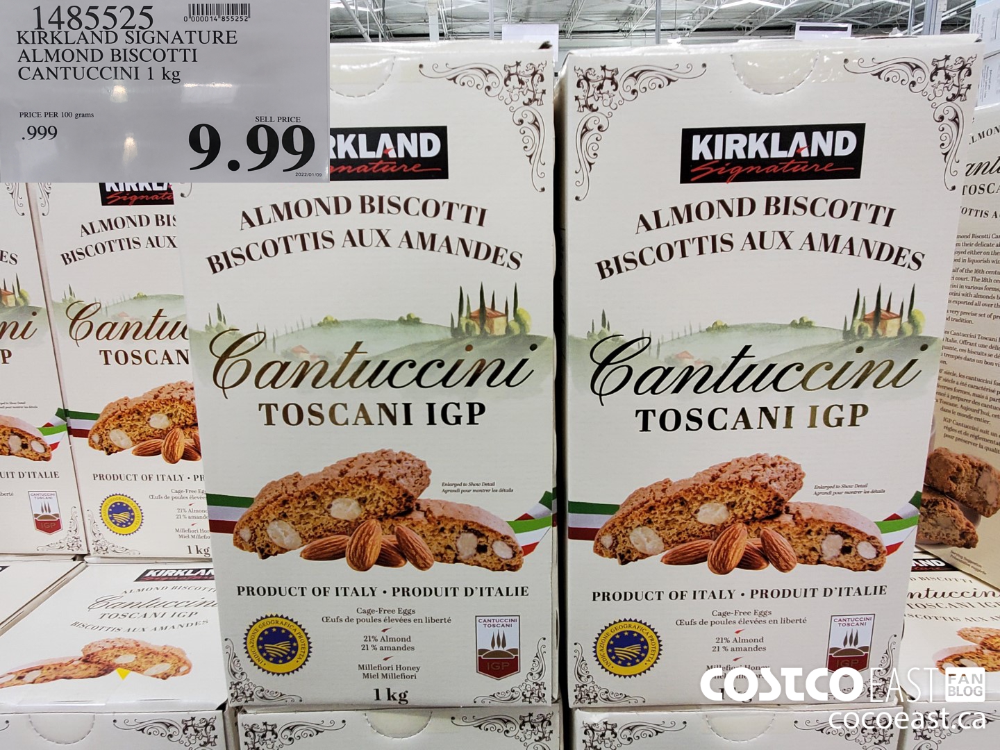 1485525 KS ALMOND BISCOTTI CATUCCINI 1 KG $9.99