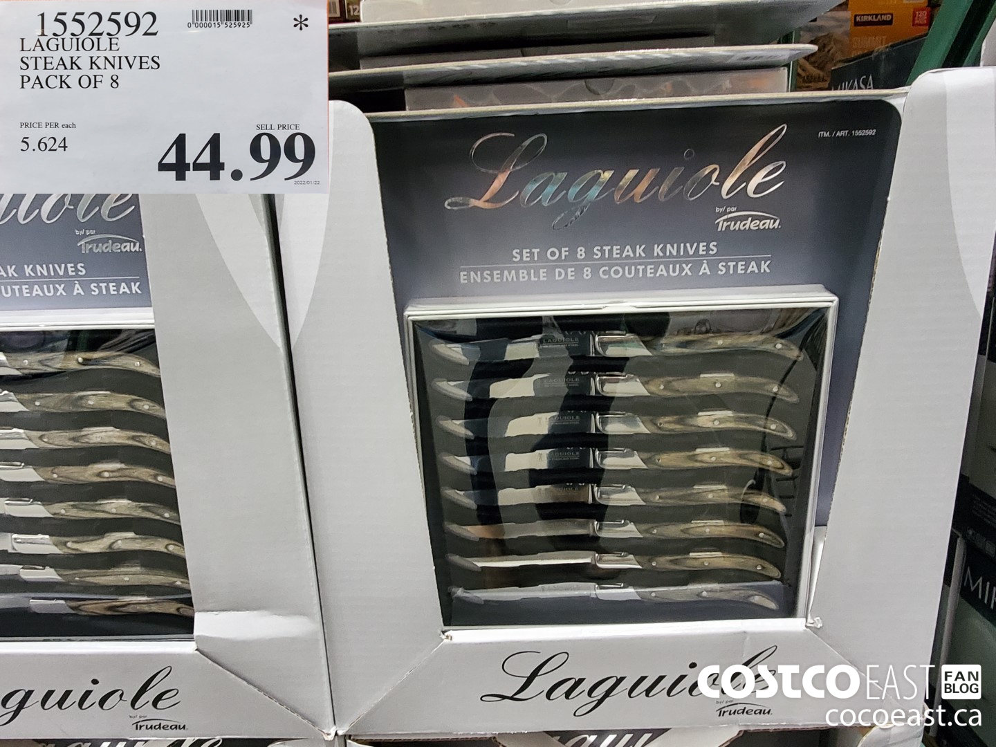 1552592 LAGUIOLE STEAK KNIVES PACK OF 8 $44.99