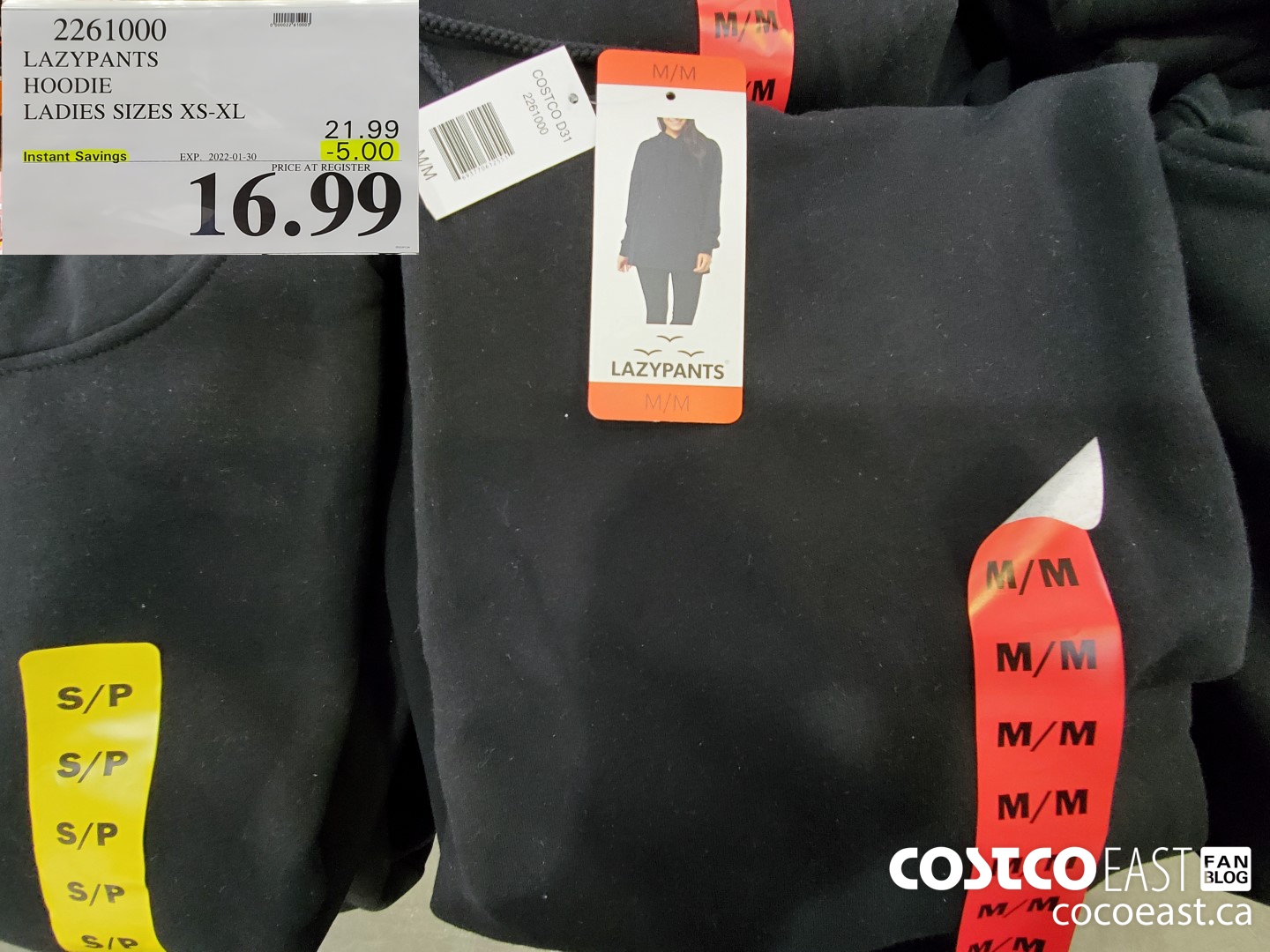 2261000 LAZYPANTS HOODIE LADIES SIZES XS-XL ($5.00 INSTANT SAVINGS EXPIRES ON 2022-01-30) $16.99