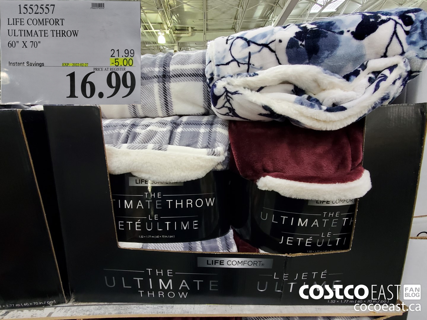 1552557 LIVE COMFORT ULTIMATE THROW 60