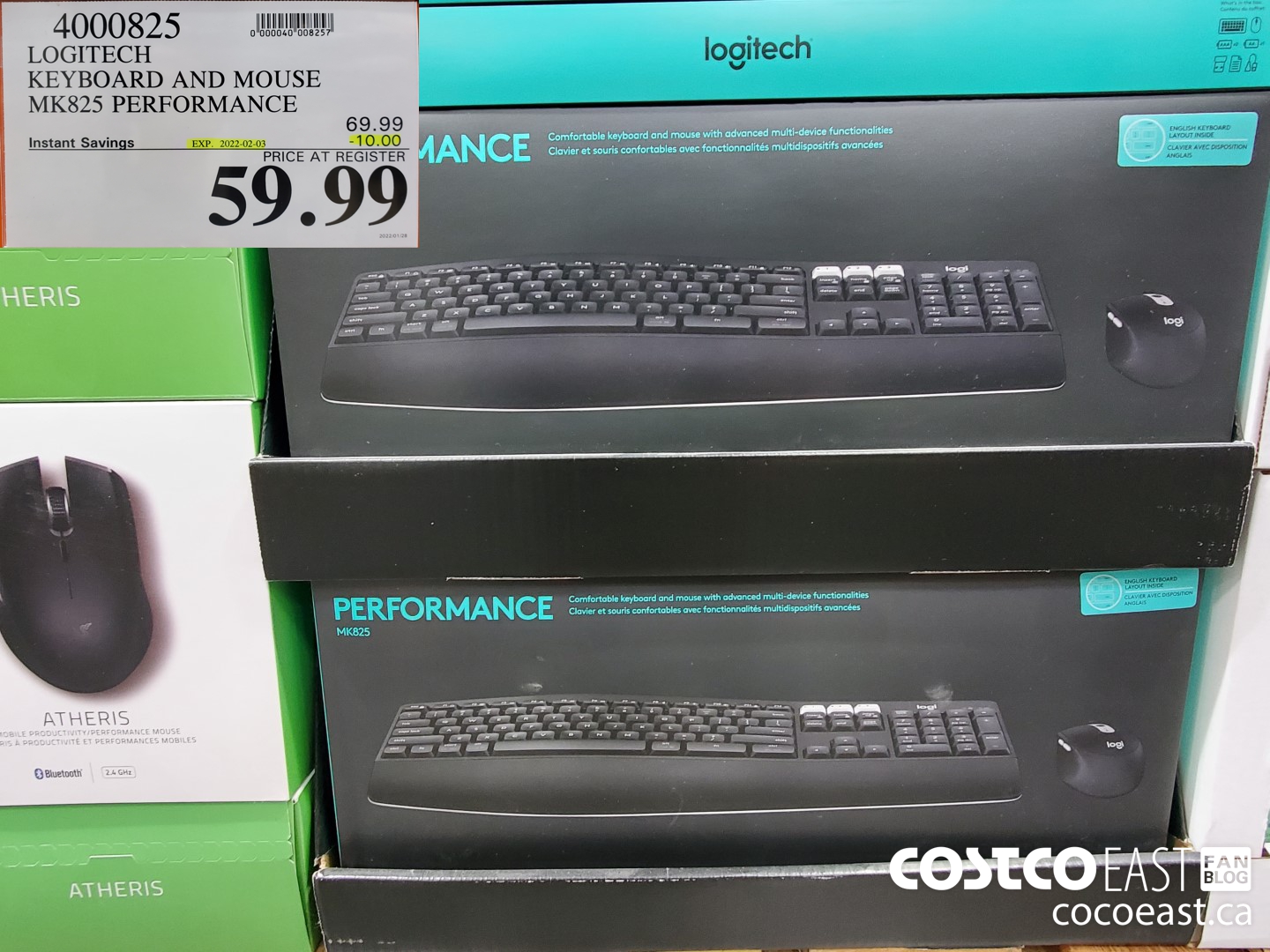 4000825 LOGITECH KEYBOARD AND MOUSE MK825 PERFORMANCE $59.99