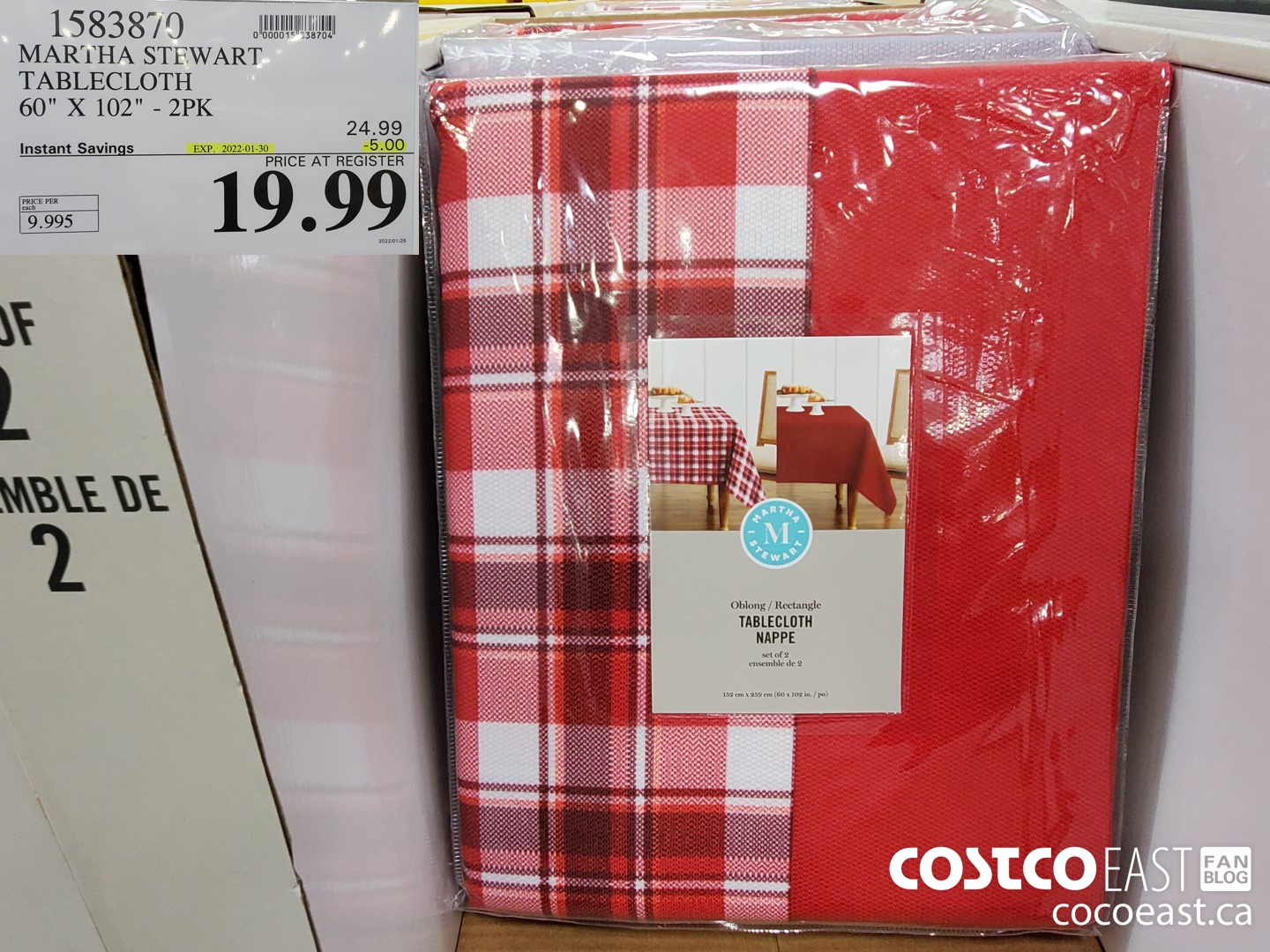 1583870 MARTHA STEWART TABLECLOTH 60