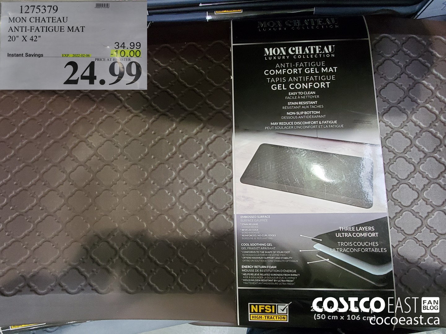 1275379 MON CHATEAU ANTI-FATIGUE MAT 20