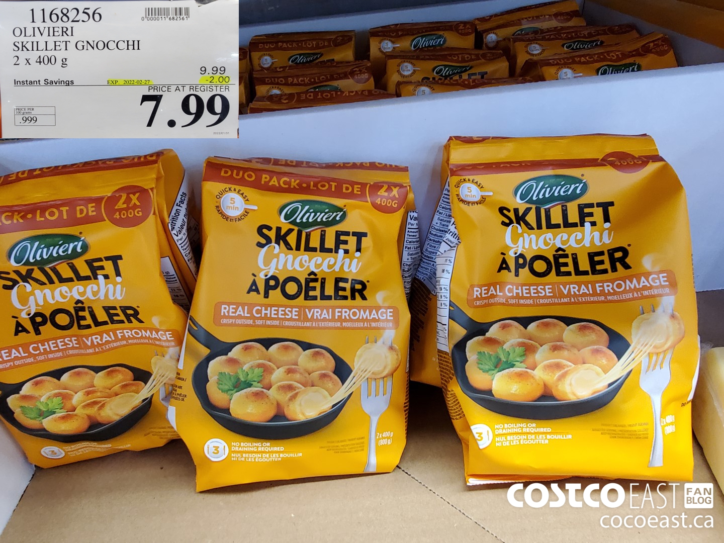1168256 OLIVIERI SKILLET GNOCCHI 2 x 400 ($2.00 INSTANT SAVINGS EXPIRES ON 2022-02-27) $7.99