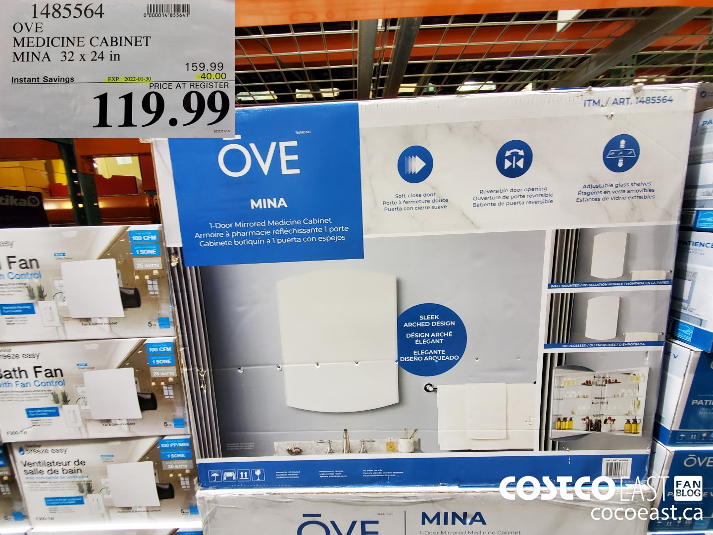 1485564 OVE MEDICINE CABINET MINA 32 x 24 in ($40.00 INSTANT SAVINGS EXPIRES ON 2022-01-30) $119.99